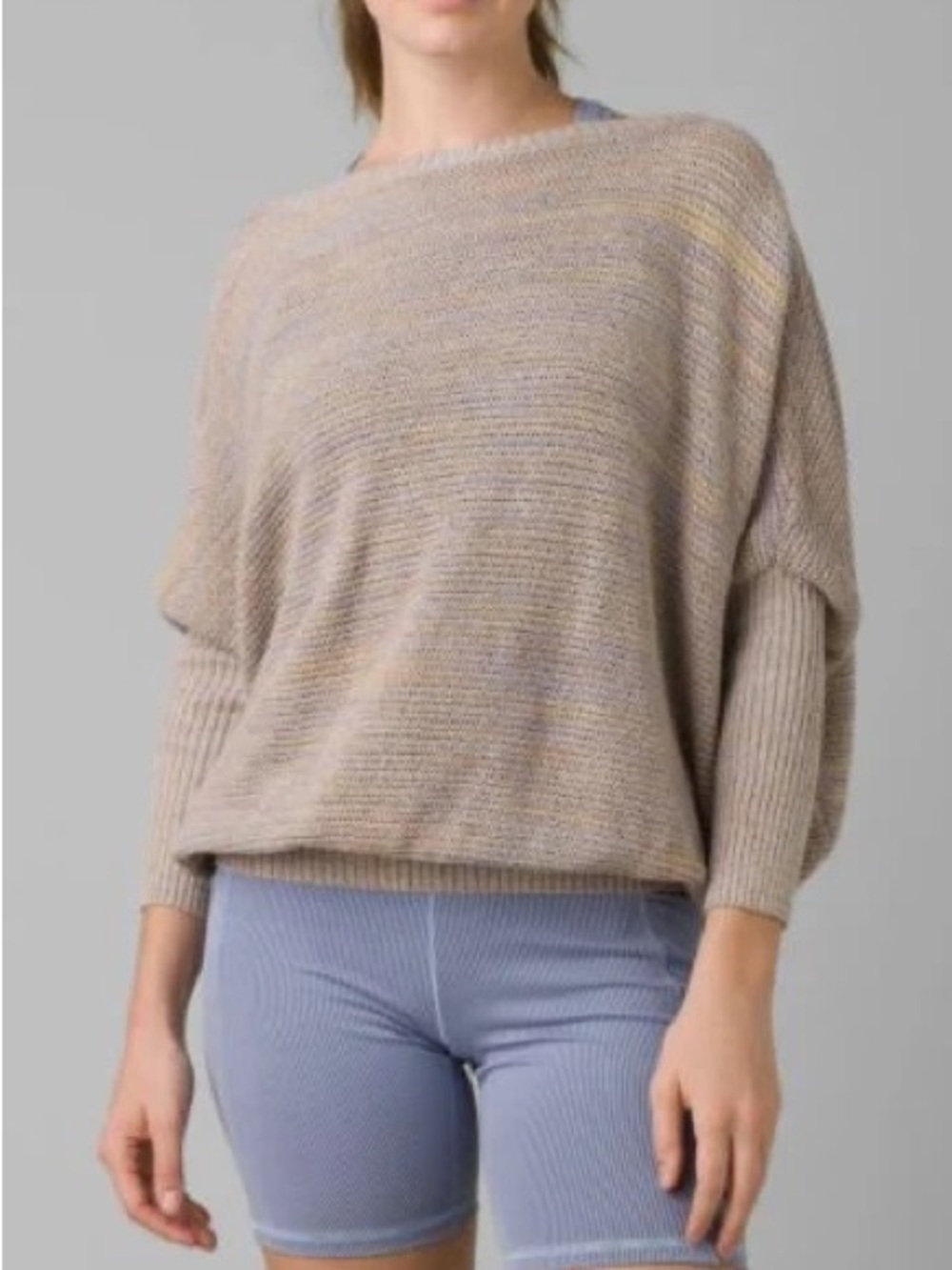 Prana Coronet Sweater Reversible Faux Wrap Organic Cotton Poly Size Large